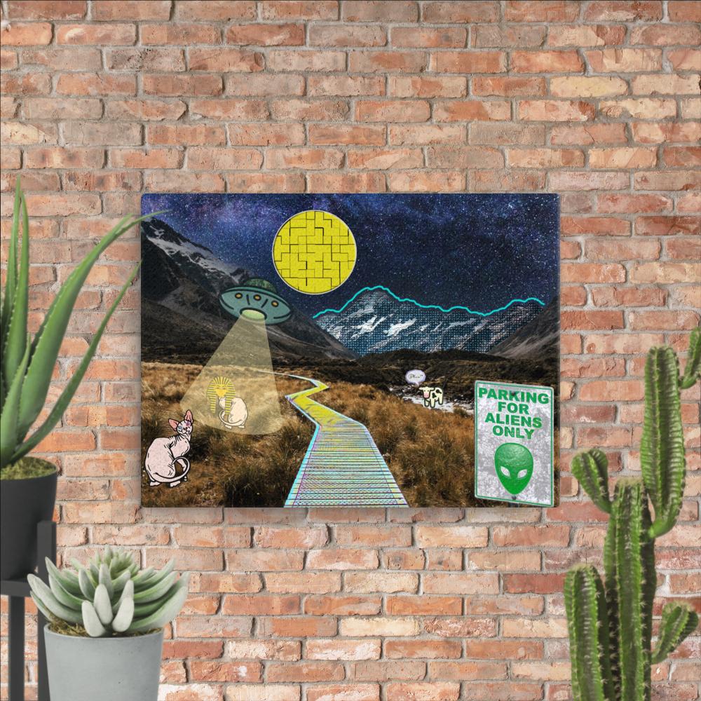 Alien Parking Canvas