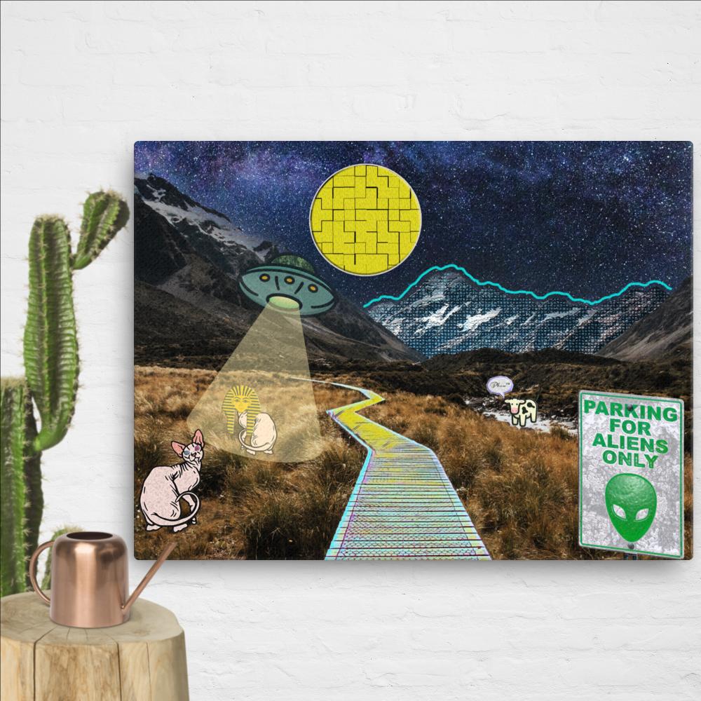 Alien Parking Canvas