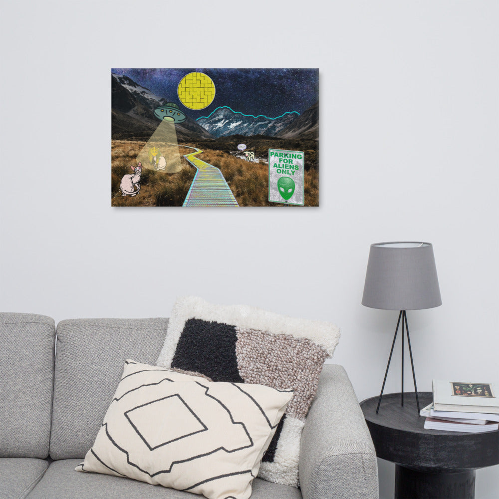 Alien Parking Canvas