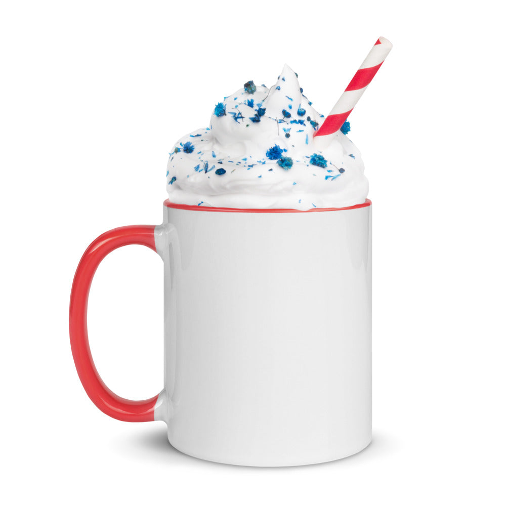 Cute Mug with Color Inside & Christmas Motif